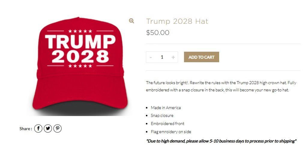 Trump Is Running For 2028, Yeah...